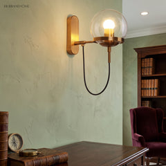 Modern Loft Wall Sconce Berg LED 1-Light styled in a room setting