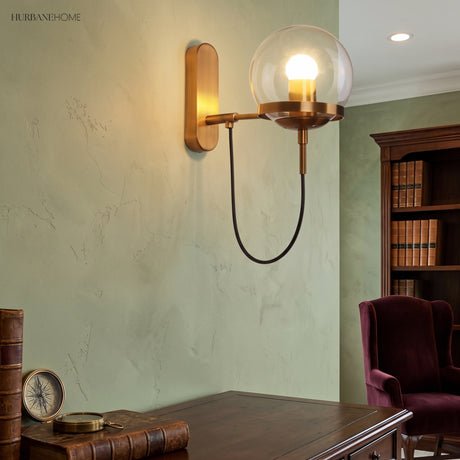 Modern Loft Wall Sconce Berg LED 1-Light styled in a room setting