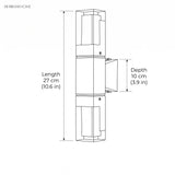 Modern Nordic Wall Sconce ELVI HOME LED dimension guide illustration