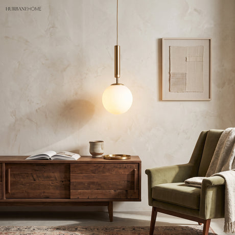 Modern Nordic Pendant Light Lexi 1-Light styled in a room setting