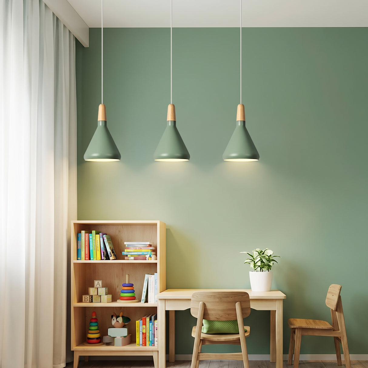 Nordic Wood Pendant Light - Lifestyle 5