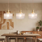 Vintage Cylinder Glass Pendant Light - kitchen island lifestyle