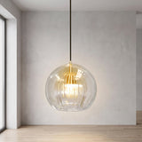 Nordic modern spherical glass pendant light - main studio shot