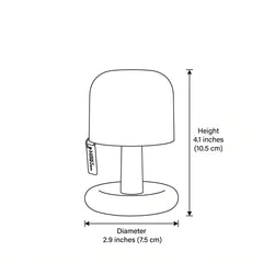 Mini Rechargeable LED Lamp - size dimension illustration