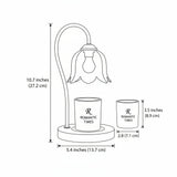 Wax Melting Lamp - size dimension illustration