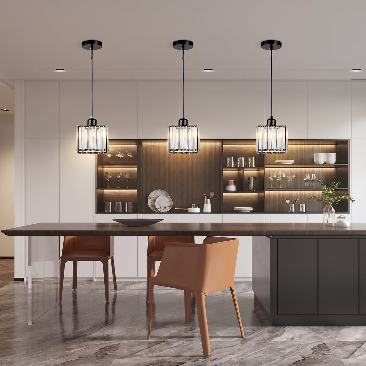 Multi-Head Glass Pendant Light - Lifestyle 3