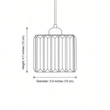 Multi-Head Glass Pendant Light - Size Illustration