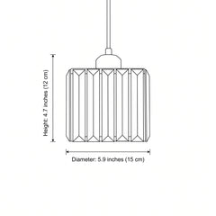 Multi-Head Glass Pendant Light - Size Illustration