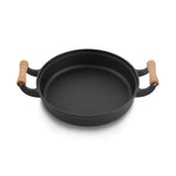 Pancake Pan – Thick Cast Iron Induction Griddle with Wooden Handle - Hurbane Home