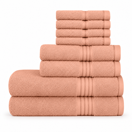 8-Piece Luxury Cotton Towel Set – Soft, Quick-Dry & Absorbent