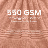 Premium Bath Towel Sets – 100% Egyptian Cotton, 550 GSM, 4 and 8-Piece Sets