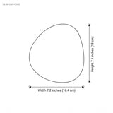Dimension diagram: pebble outdoor wall light, width 7.2 inches, height 7.1 inches