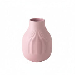Pink Ceramic Vase - Textured Decorative Centerpiece for Home Decor Elegance - Textured Ceramic Vase - Hurbane Home