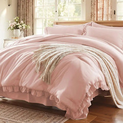 Pink Duvet Comforter - Modern Chic Puff Quilt for Cozy Sleep - Puff Quilt Comforter - Hurbane Home
