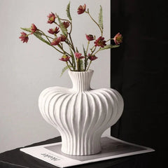 Plastic Vase – Modern Minimalist Water - Holding Tabletop Floral Decor - Hurbane Home