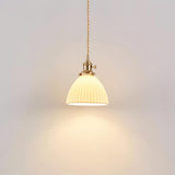 Brass and ceramic pendant light for kitchen island or bedside, view 10