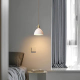Pleated ceramic pendant light, 8.7 inch height, indoor use, view 11