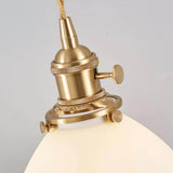 White pleated pendant shade, 6.7 inch diameter with brass holder, view 15