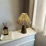 Pleated Ceramic Table Lamp - Retro LED Light for Stylish Home Décor - Hurbane Home