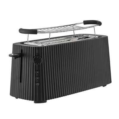 Alessi Plisse 4-Slice Toaster with Warming Rack, Stainless Finish