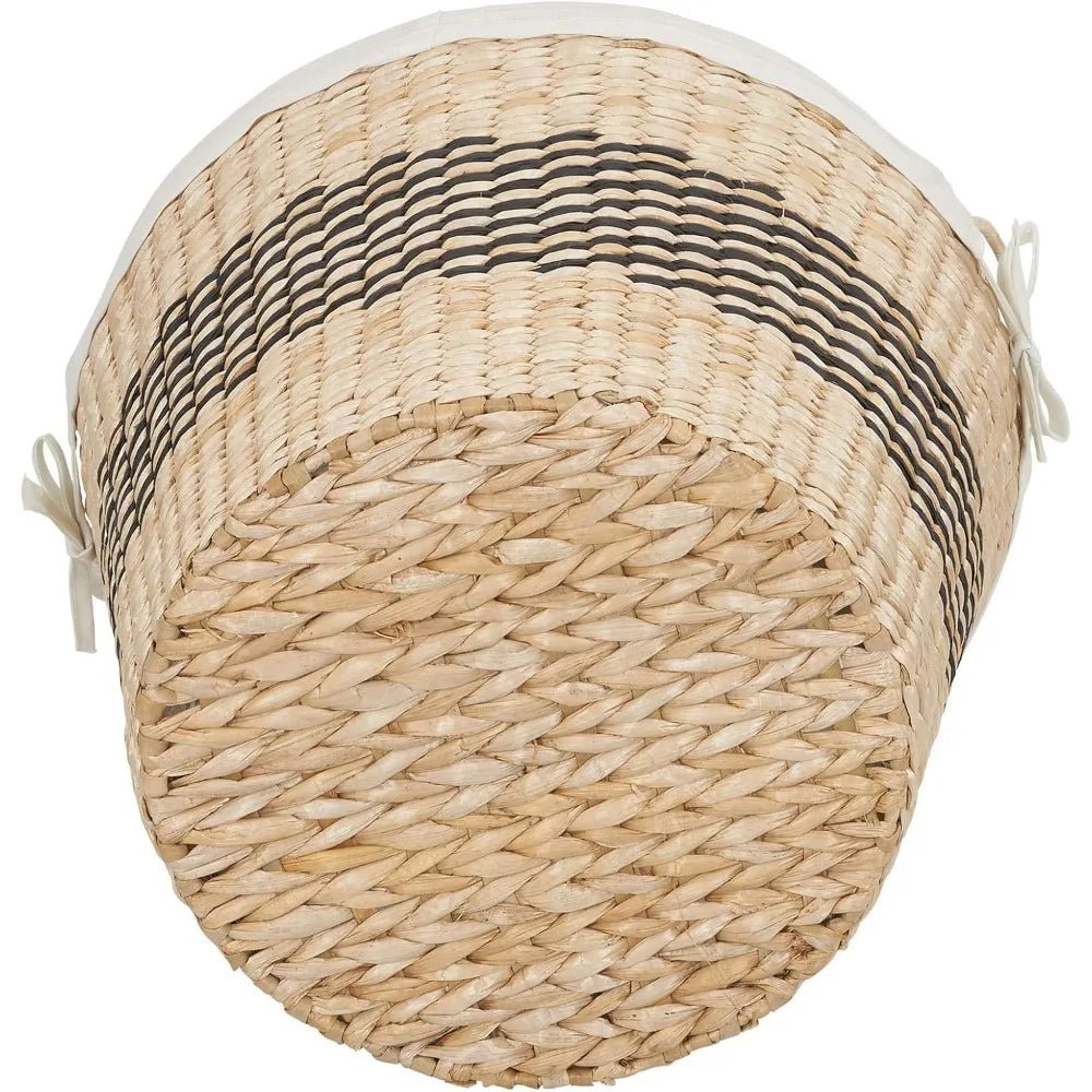Polyester Laundry Basket - Durable Wicker Design for Organized Clothes Storage - Wicker Laundry Basket - Hurbane Home