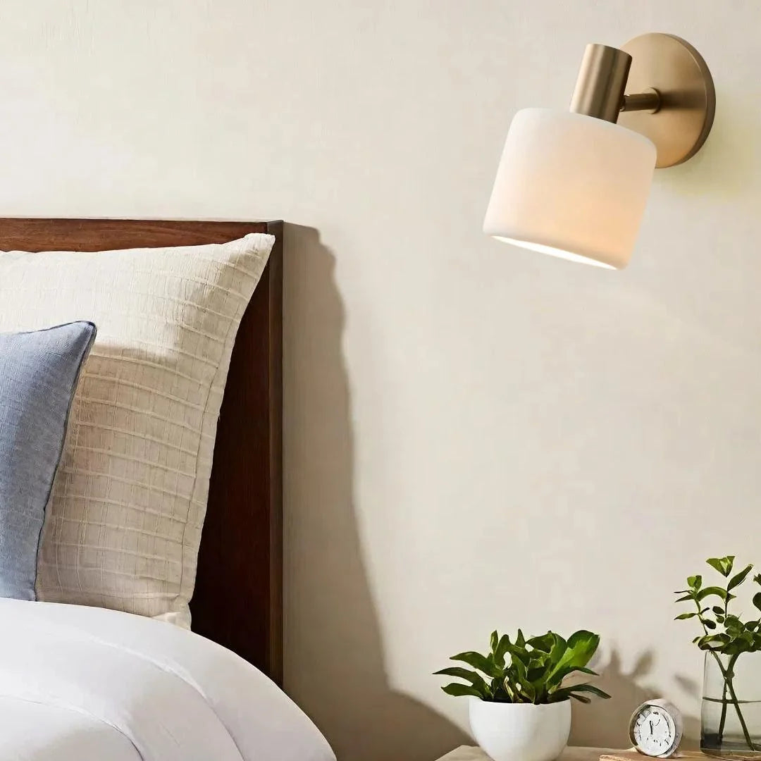 Modern porcelain shade wall sconce colour option view 3