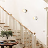 Modern porcelain shade wall sconce close detail view 8