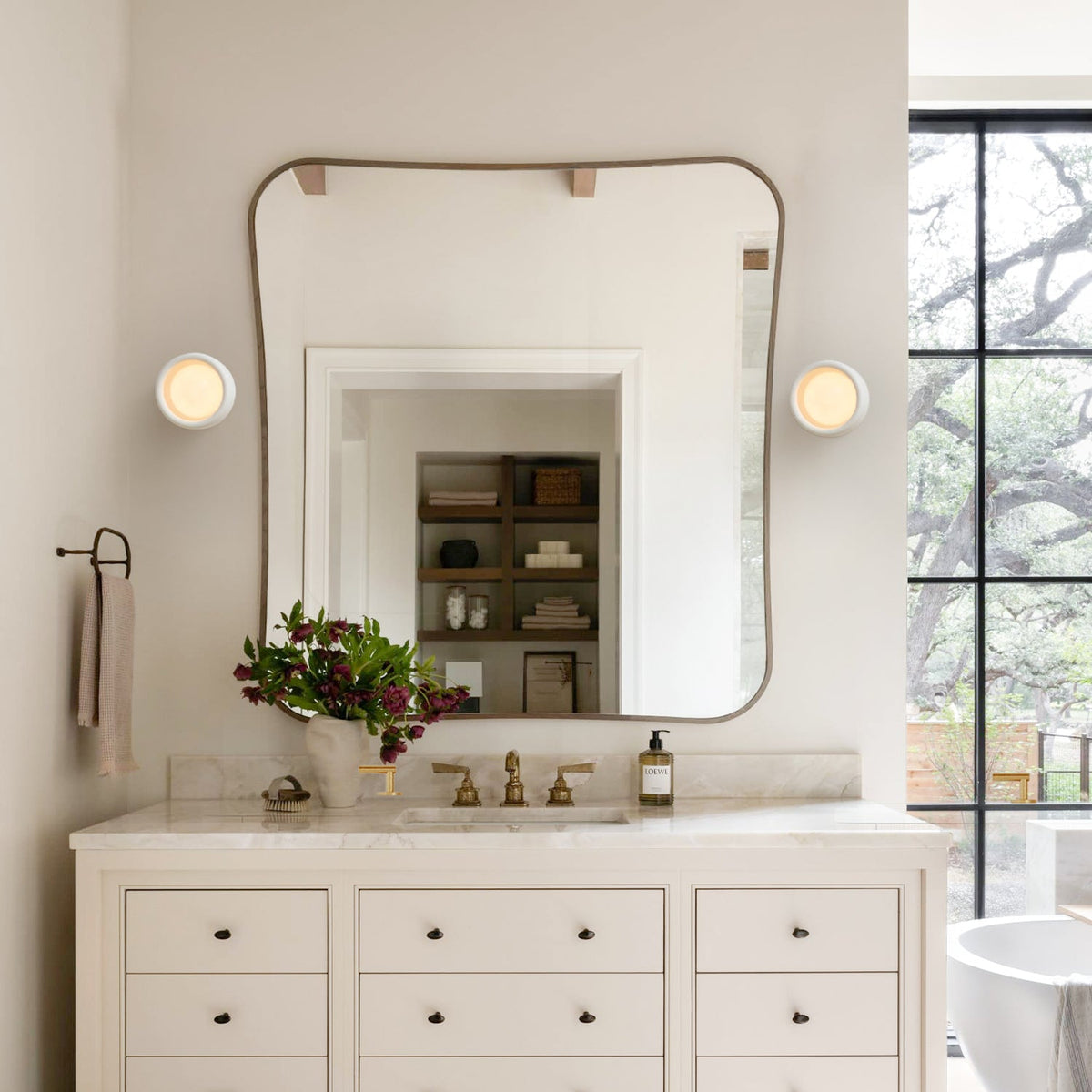 Modern porcelain shade wall sconce colour option view 9