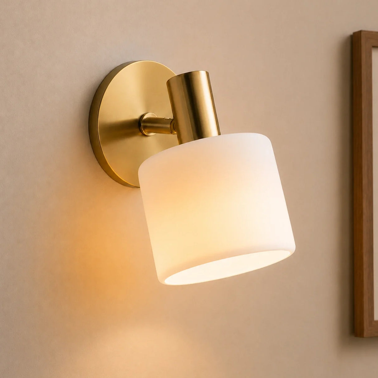Modern porcelain shade wall sconce alternative angle view 13