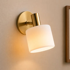 Modern porcelain shade wall sconce alternative angle view 13