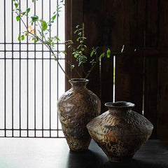 Porcelain Vase – Handmade Rustic Ceramic Farmhouse Centerpiece Matte - Hurbane Home
