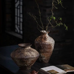 Porcelain Vase – Handmade Rustic Ceramic Farmhouse Centerpiece Matte - Hurbane Home