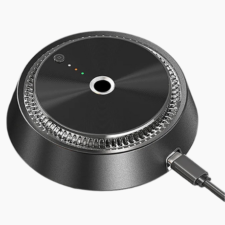 mini air purifier with compact round design for car