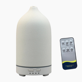 Portable cool mist humidifier with ceramic body for bedroom use
