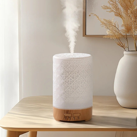 Portable diffuser with essential oils for bedroom relaxation