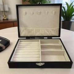 Portable Jewelry Box Organizer - Compact Travel Storage with Multi - Compartment Design - Jewelry Organizer Box - Hurbane Home