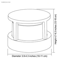 Aluminium post cap outdoor landscape light dimensions diagram