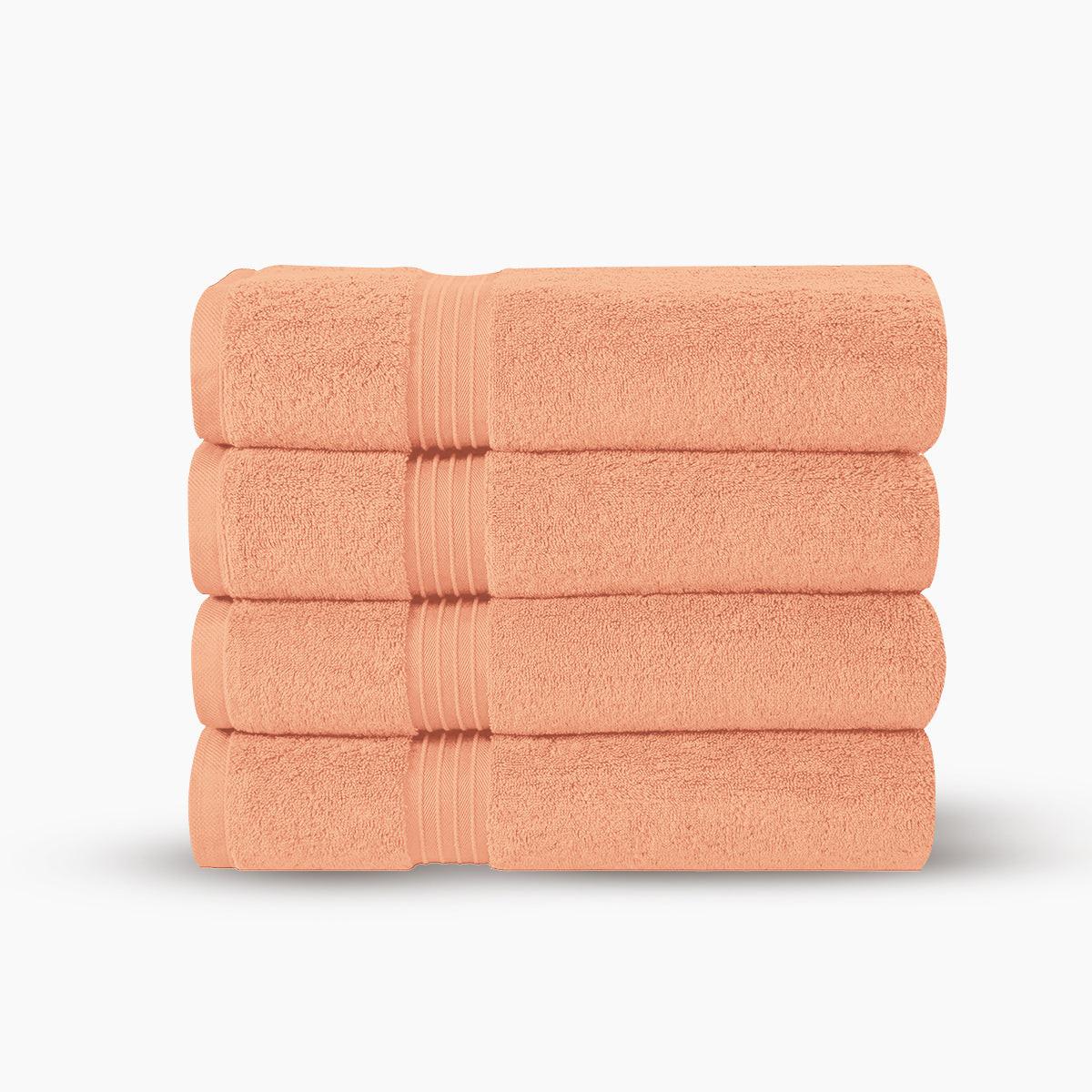 Premium Bath Towels | Set of 4 | Large, Absorbent, Beautiful Colors & Ultra Fluffy - 4 piece towels - Hurbane Home