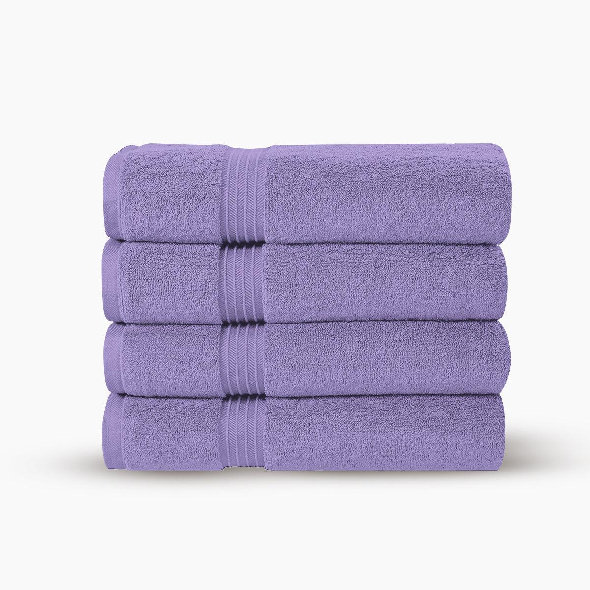 Premium Bath Towels | Set of 4 | Large, Absorbent, Beautiful Colors & Ultra Fluffy - 4 piece towels - Hurbane Home