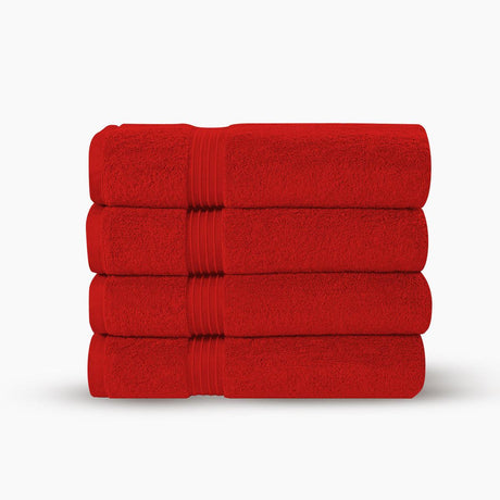 Premium Bath Towels | Set of 4 | Large, Absorbent, Beautiful Colors & Ultra Fluffy - 4 piece towels - Hurbane Home