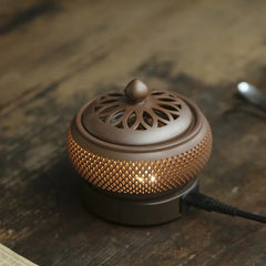 Purple Sand Electronic Incense Burner with Night Light for Home Decor - Hurbane Home