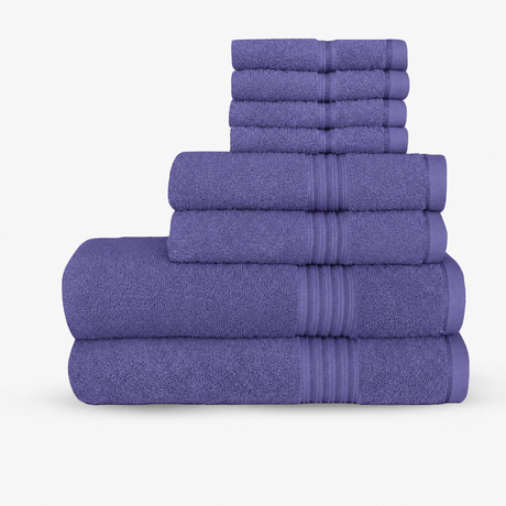 8-Piece Luxury Cotton Towel Set – Soft, Quick-Dry & Absorbent