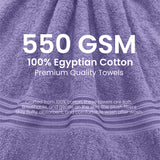 Premium Bath Towel Sets – 100% Egyptian Cotton, 550 GSM, 4 and 8-Piece Sets