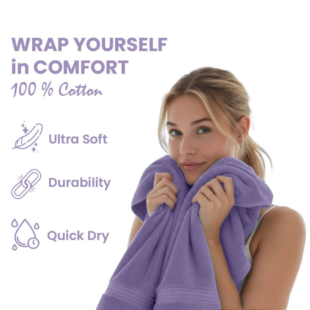 Premium Bath Towel Sets – 100% Egyptian Cotton, 550 GSM, 4 and 8-Piece Sets