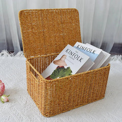 Rattan Laundry Basket - Large Woven Storage for Eco - Friendly Organization - Wooven Storage Baskets - Hurbane Home
