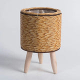 Rattan Planter Basket – Nordic Woven Plant Pot with Removable Legs - Hurbane Home