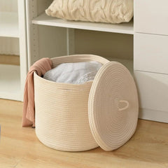 Rattan Style Storage Baskets - Versatile Woven Organizer for Home & Office - Wooven Storage Baskets - Hurbane Home