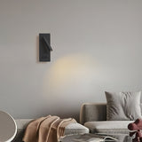 Wall mounted reading lamp with two rocker button switches