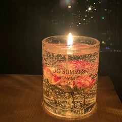 Real Flower Jelly Wax Candle – Aromatherapy Essential Oil Scented Crystal Cup Gift - Hurbane Home