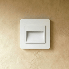 Recessed square indoor stair step light close detail view 2